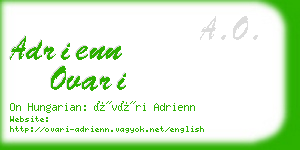 adrienn ovari business card